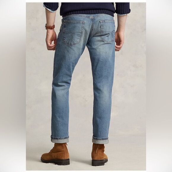 Polo Ralph Lauren Hampton Straight Leg Jeans Relaxed Fit Distressed - Picture 5 of 15